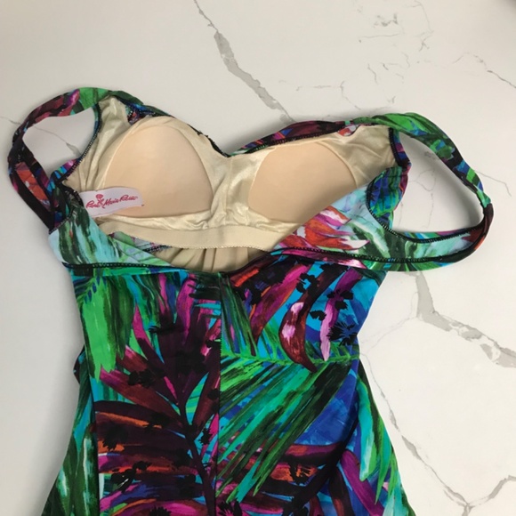 Rose Marie Reid Swimsuit Women’s Small Green Palm One Piece - Picture 3 of 9